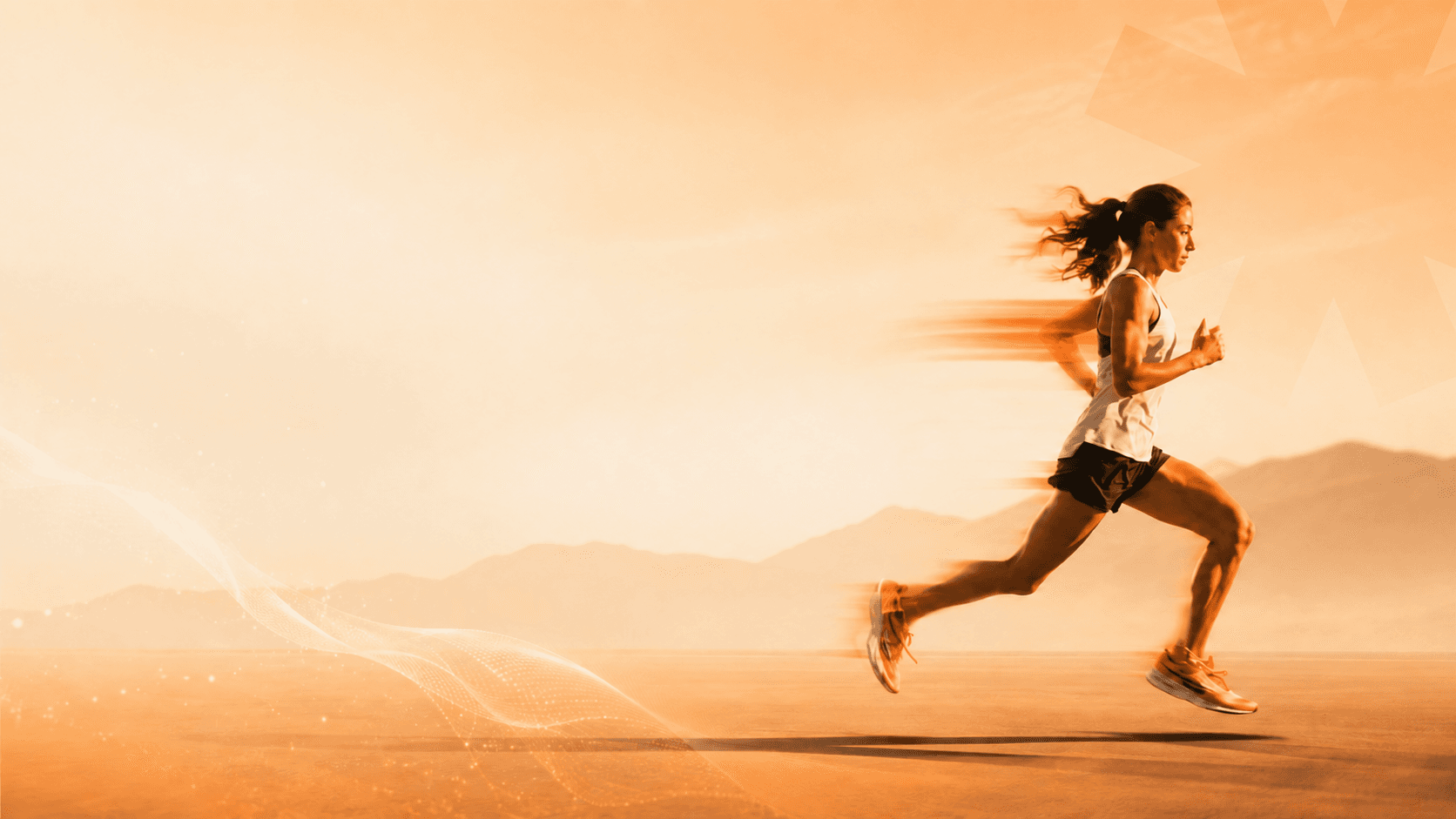 Athlete in motion against Terrifit's signature orange